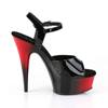 Pleaser - DELIGHT609BR Sandale à bride à la cheville - Noir/Rouge Product image